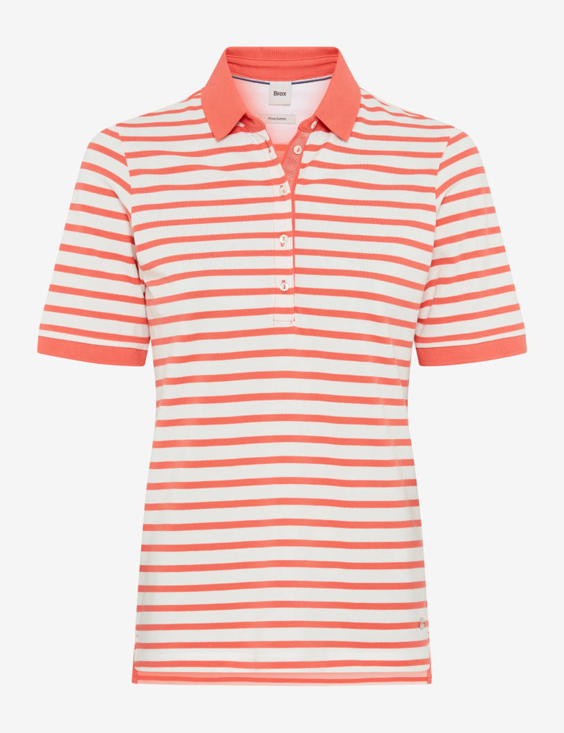 BRAX CLEO Poloshirt - Watermelon Riviera - 90637600 31-3318-45