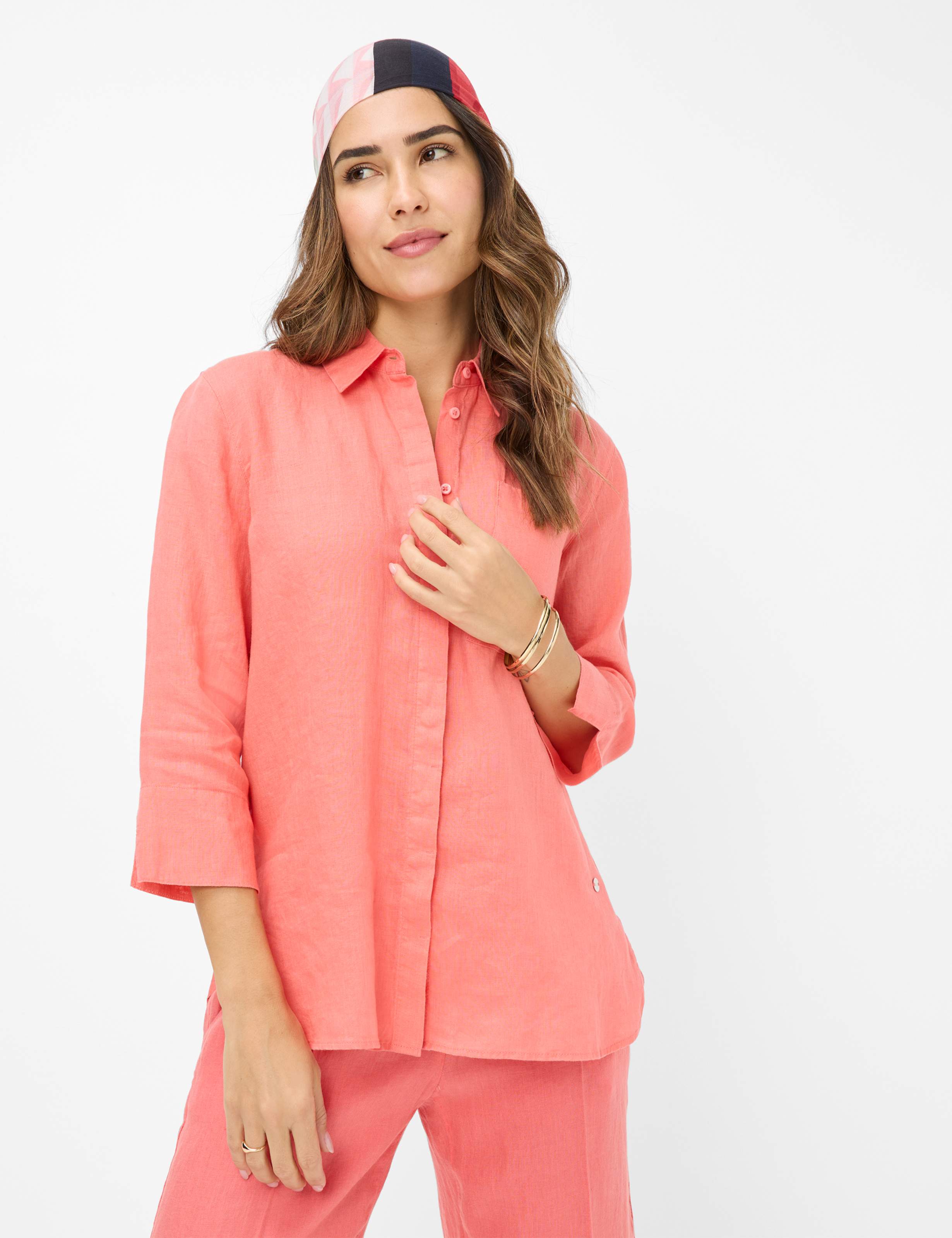 BRAX VICKI 3/4 Bluse - Coral Whisper - 94110200 41-7038-45 von BRAX