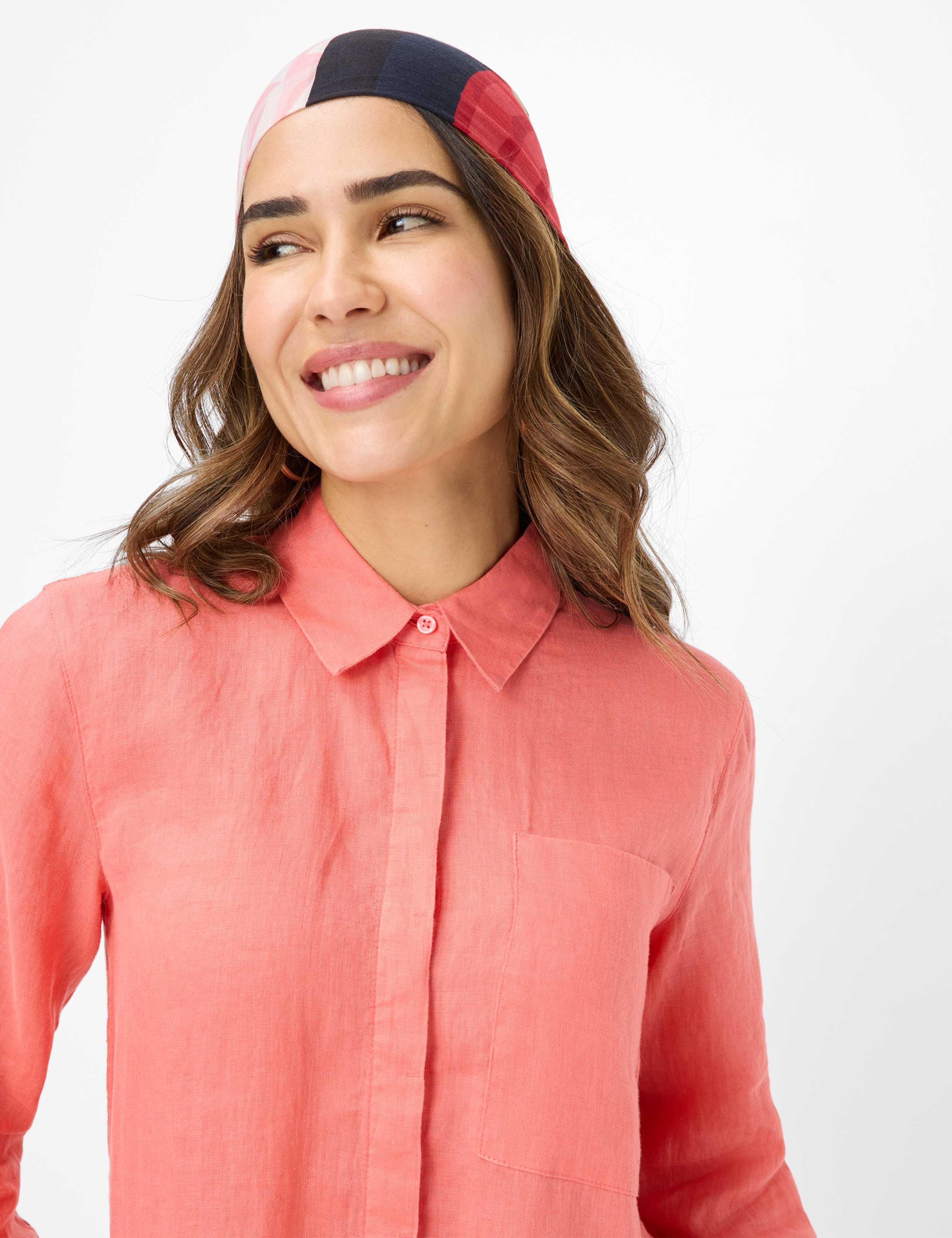 BRAX VICKI 3/4 Bluse - Coral Whisper - 94110200 41-7038-45 von BRAX