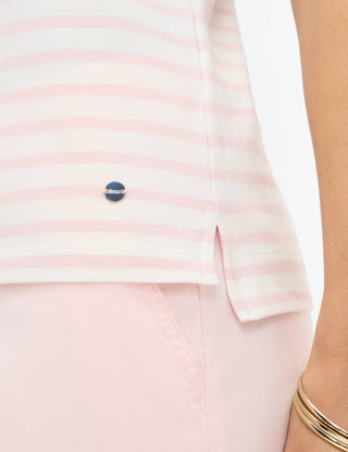 BRAX CLEO Poloshirt - Blush Breeze Stripe - 90637600 31-3318-87
