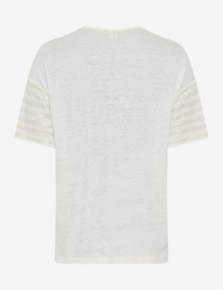 BRAX Candice T-Shirt - Sunlit Almond Stripe - 90638600 36-7218-54