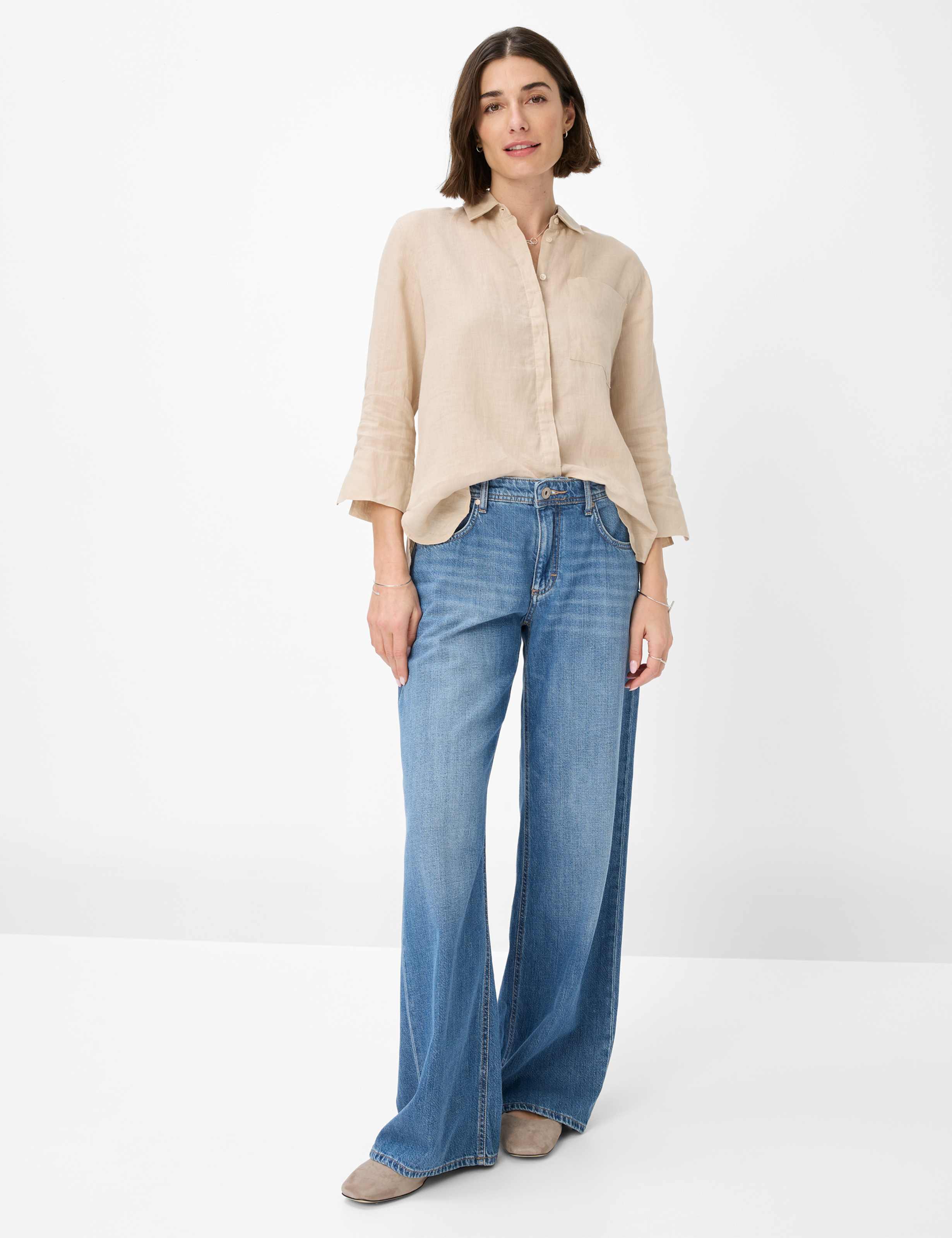 BRAX VICKI 3/4 Bluse - Toasted Almond Mist - 94110200 41-7038-54 von BRAX