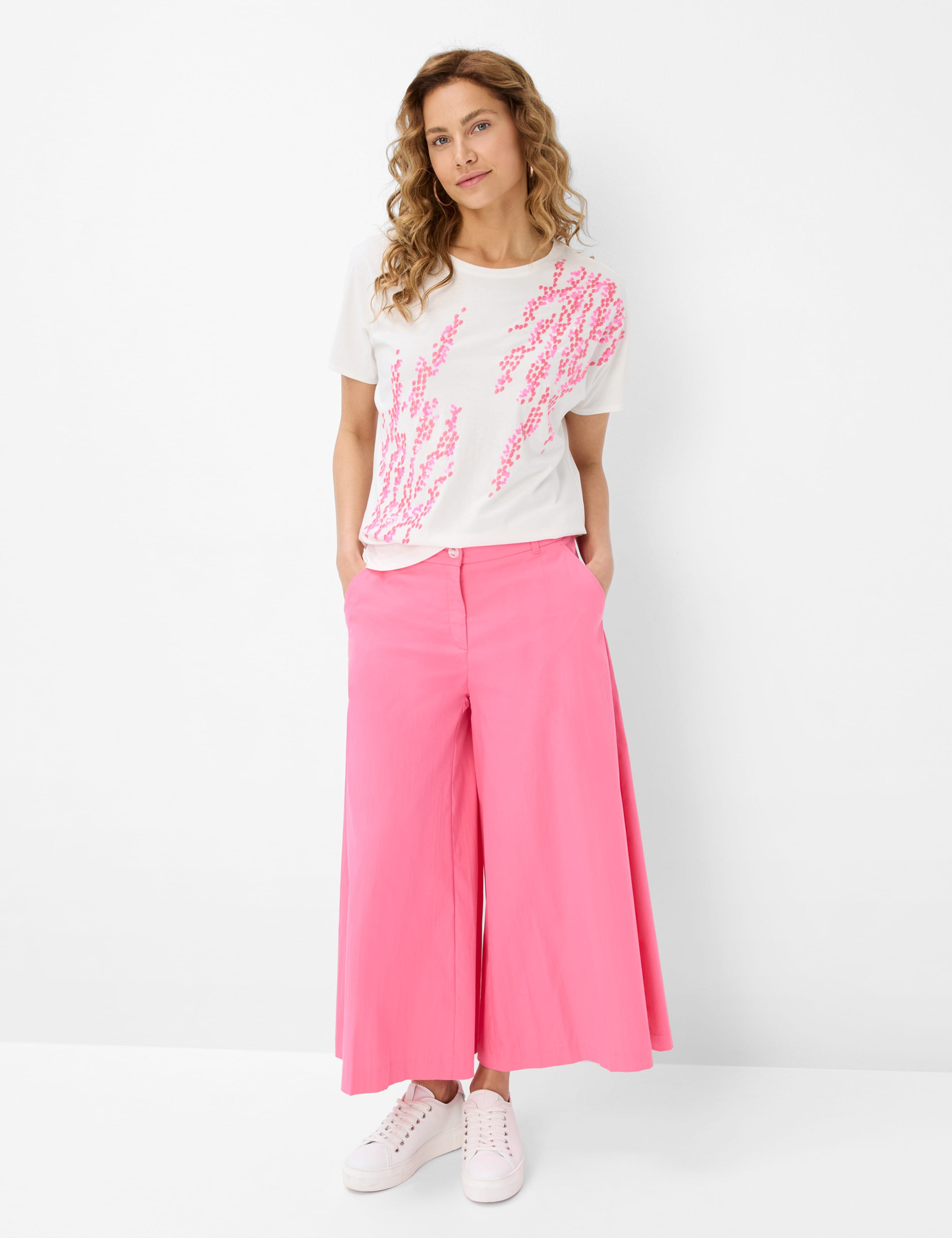 BRAX CAELEN Kurzarm T-Shirt - Bubble Blossom Pink - 90641600 36-3518-80 von BRAX