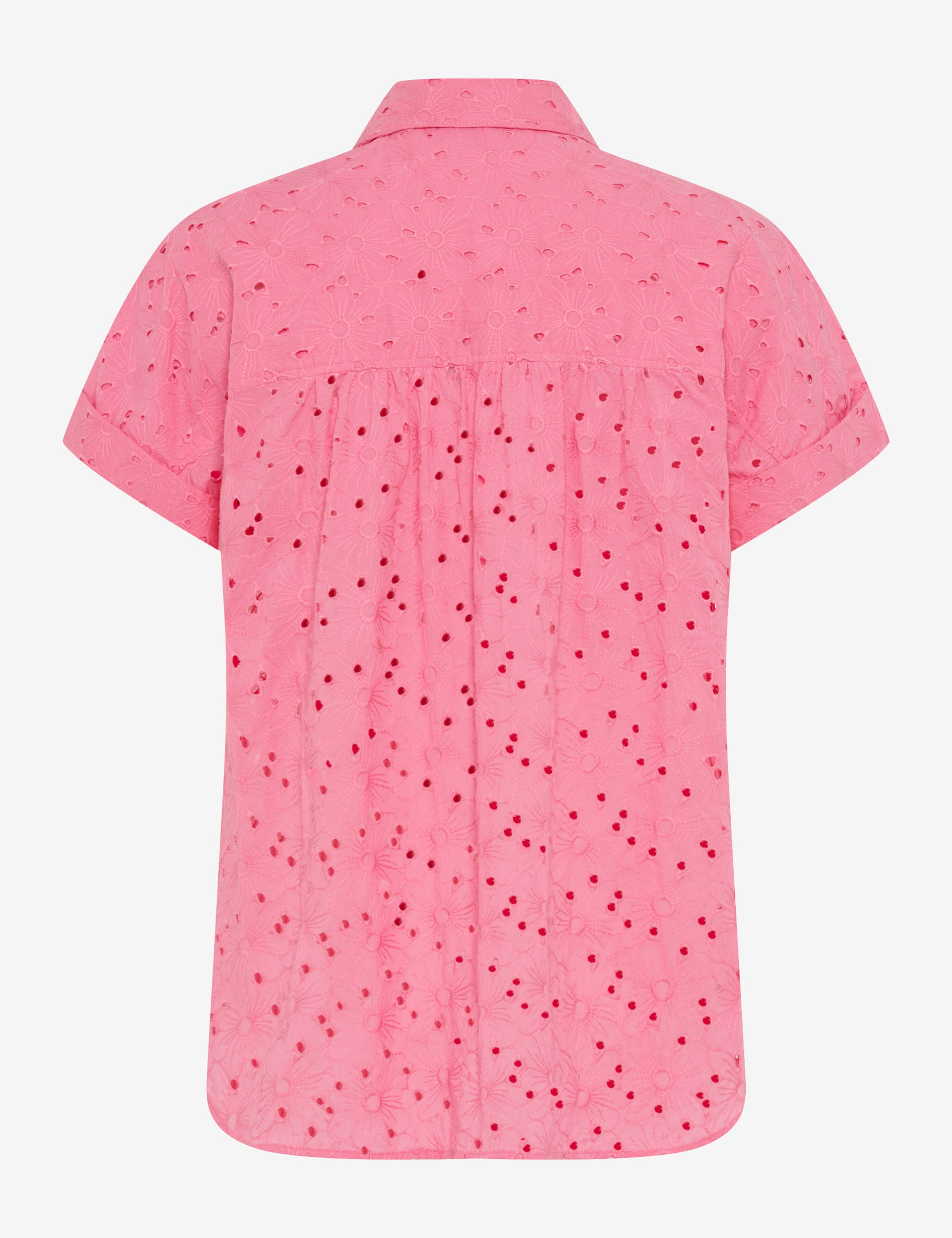 BRAX VIV Kurzarm Bluse - Petal Rose Berry - 94154300 46-5598-80