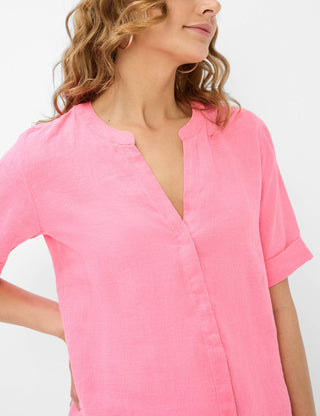 BRAX VERI Halbarm Bluse - Rose Drift Pink - 94150500 46-7038-80