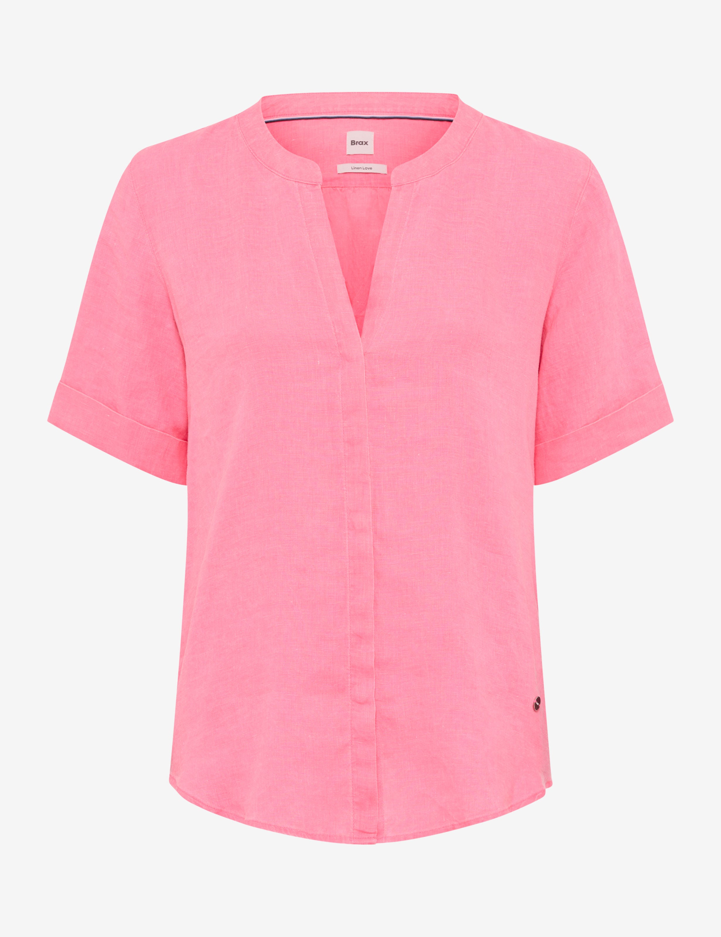 BRAX VERI Halbarm Bluse - Rose Drift Pink - 94150500 46-7038-80