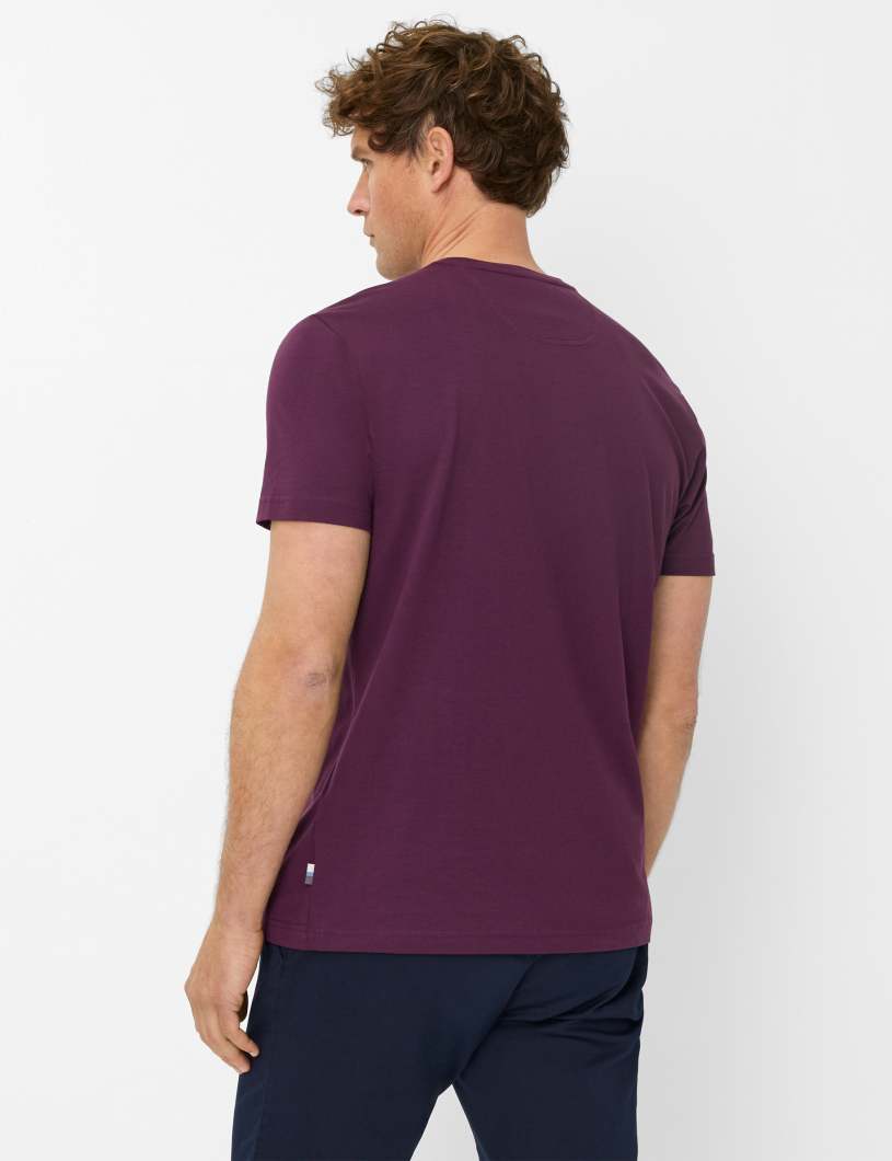 BRAX TED Herren T-Shirt - Midnight Plum - 70816100 26-4538-85 von BRAX