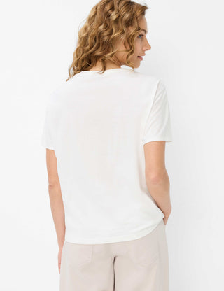 BRAX CAELEN Kurzarm T-Shirt - Blush Confetti White - 90641600 36-3518-98