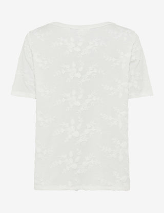 BRAX CIRA Kurzarm T-Shirt - Pearl Cloud White - 90644300 36-3558-98