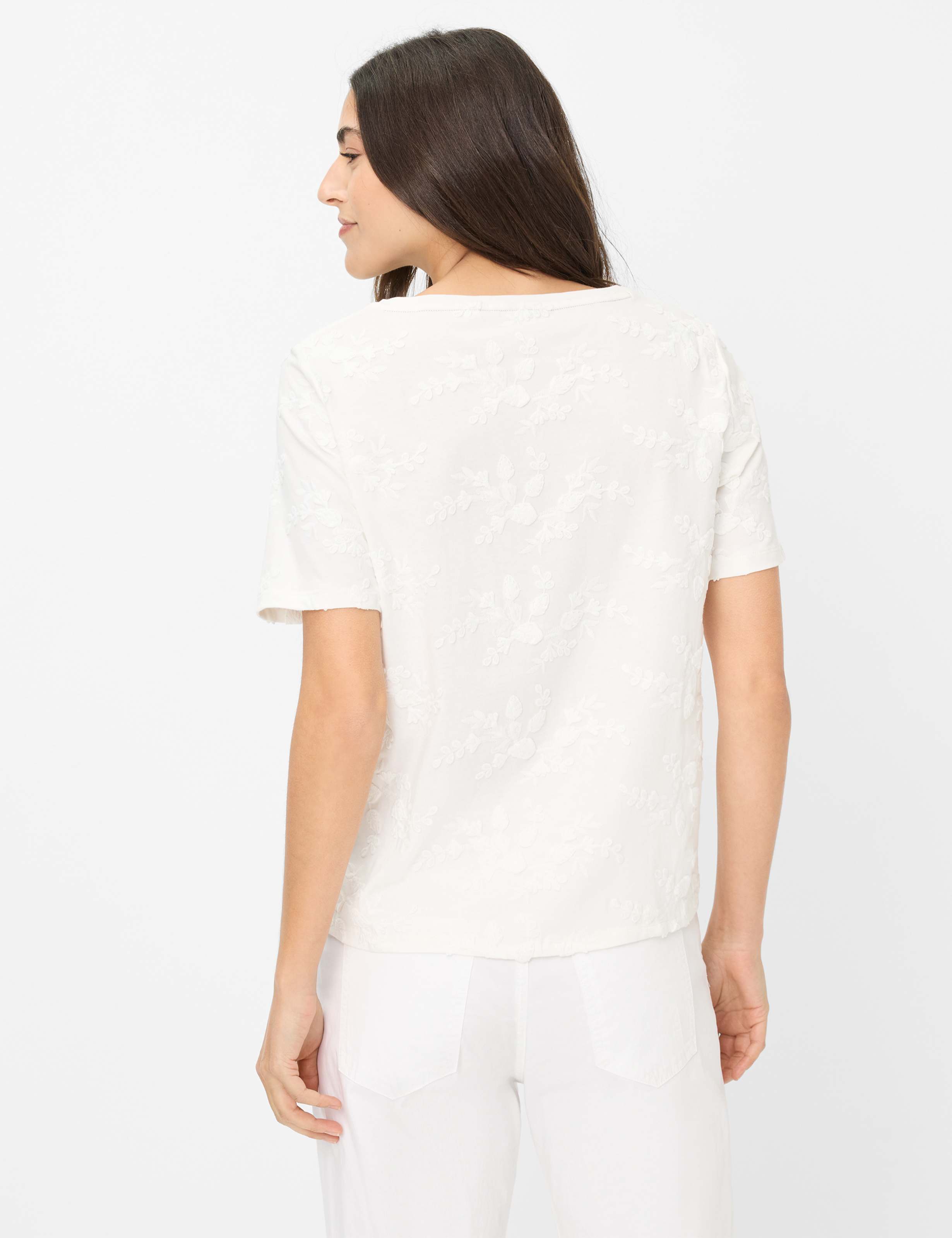 BRAX CIRA Kurzarm T-Shirt - Pearl Cloud White - 90644300 36-3558-98 von BRAX