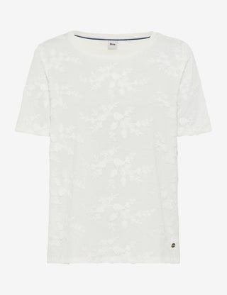 BRAX CIRA Kurzarm T-Shirt - Pearl Cloud White - 90644300 36-3558-98