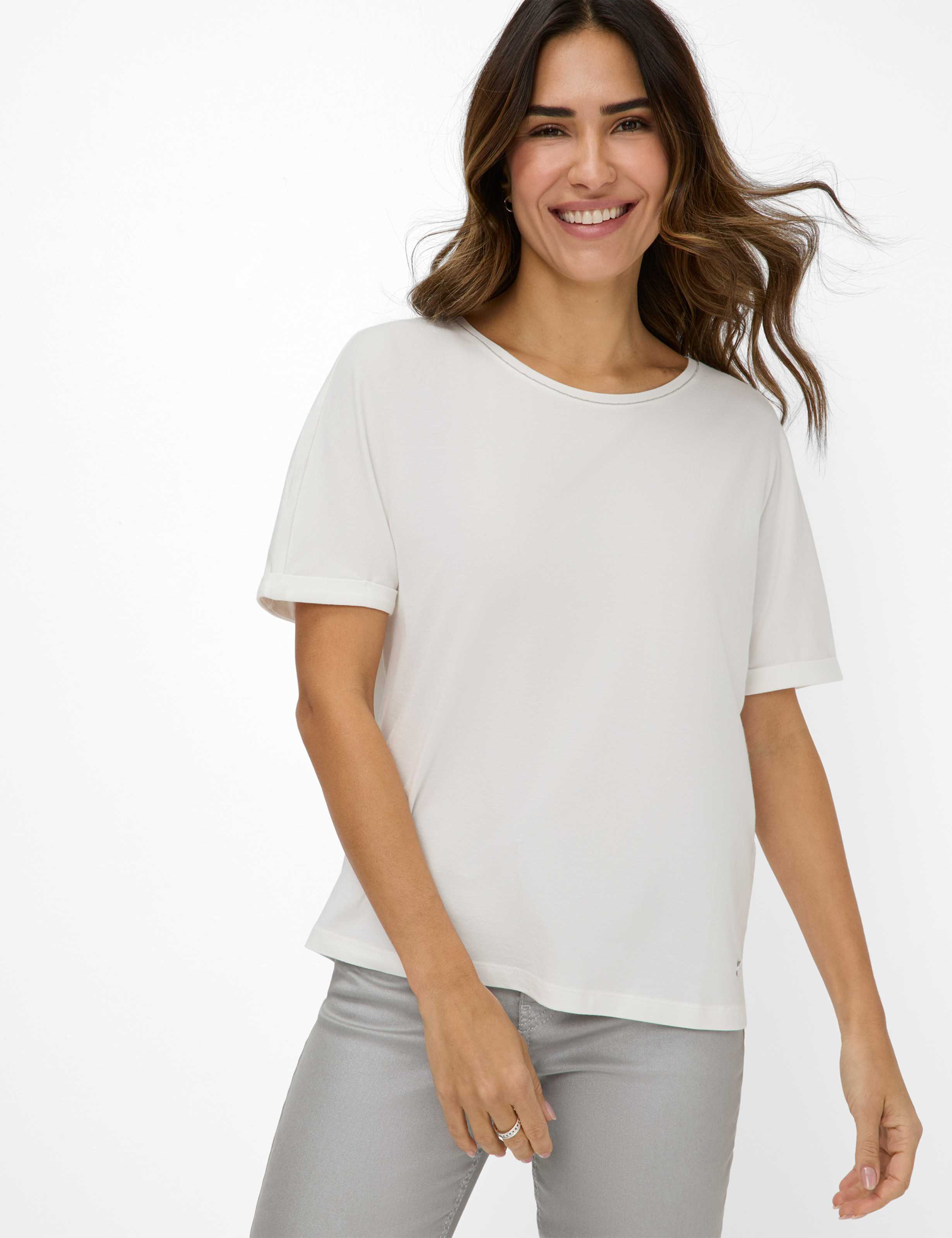 BRAX CAELEN Kurzarm T-Shirt offwhite 90637400 36-3608-98 von BRAX