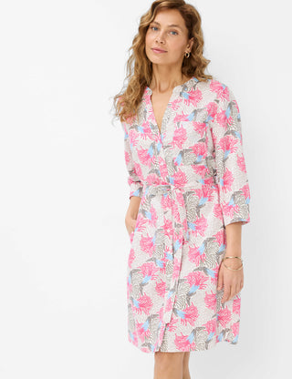 BRAX GIULIA Sommerkleid - Coral Palm Mist - 94154600 46-7958-98