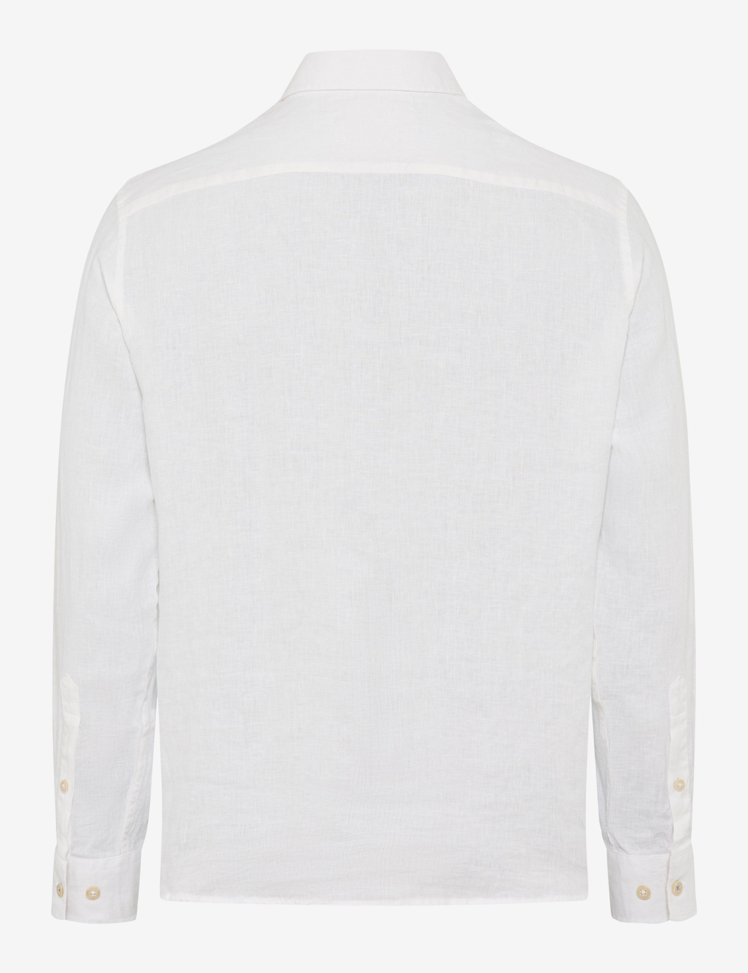BRAX Dirk U Langarm Hemd - Ivory Linen Mist - 74411900 41-3508-99