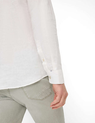 BRAX Dirk U Langarm Hemd - Ivory Linen Mist - 74411900 41-3508-99