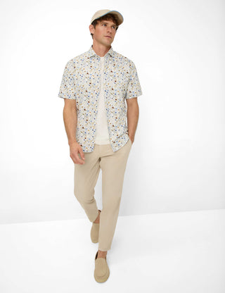 BRAX HARDY P Kurzarm Hemd - Wildflower Sky - 74420400 46-3828-99