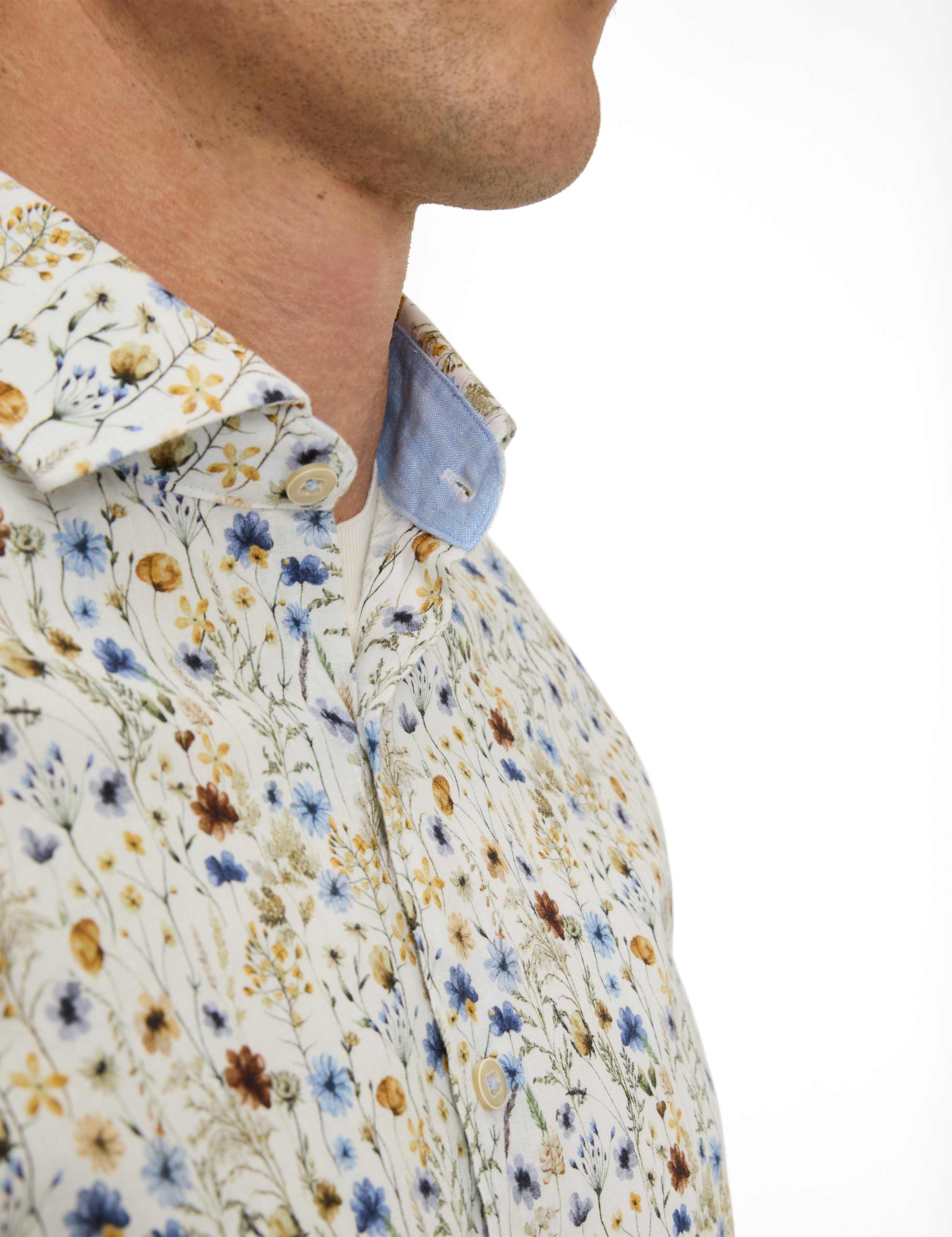 BRAX HARDY P Kurzarm Hemd - Wildflower Sky - 74420400 46-3828-99 von BRAX