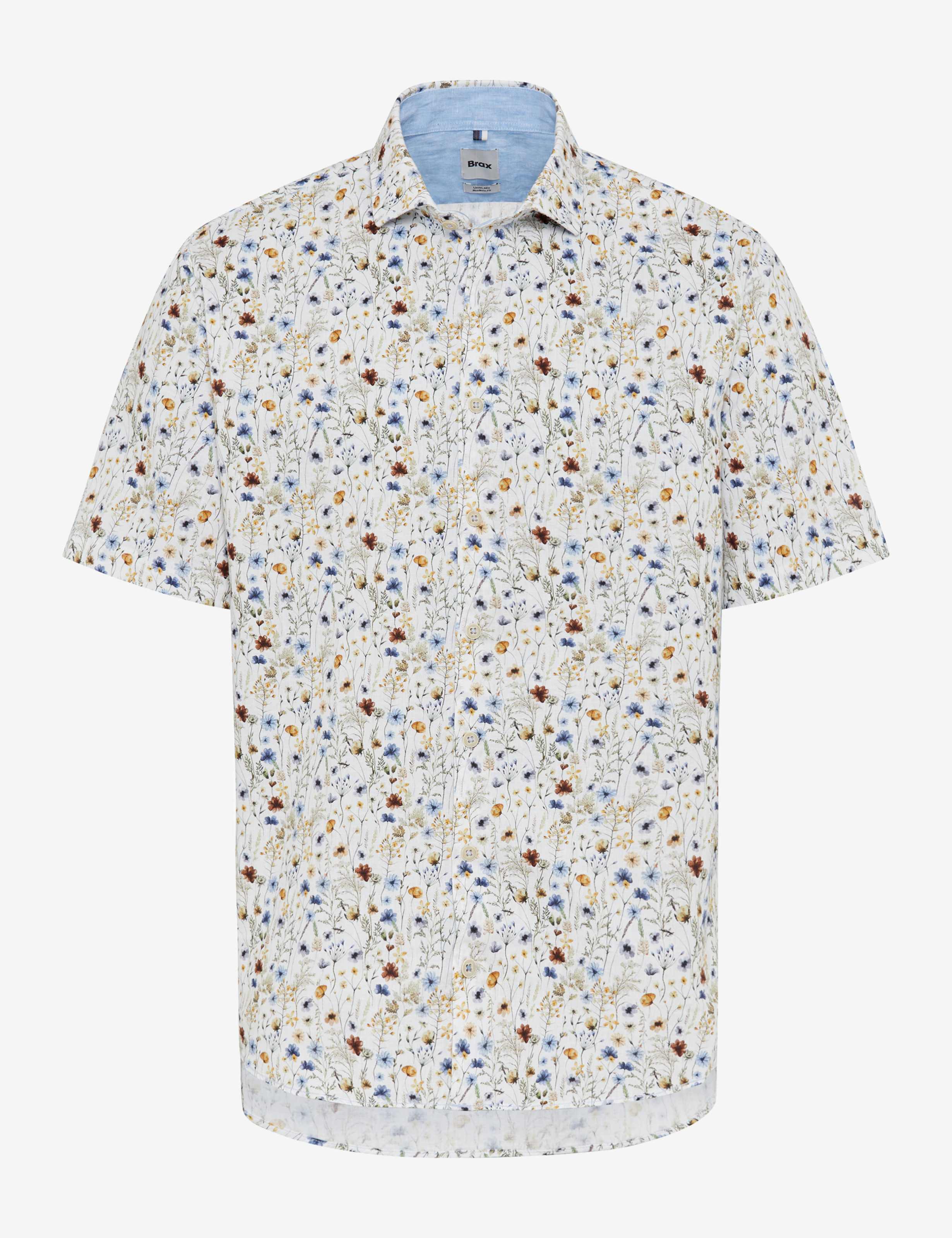 BRAX HARDY P Kurzarm Hemd - Wildflower Sky - 74420400 46-3828-99
