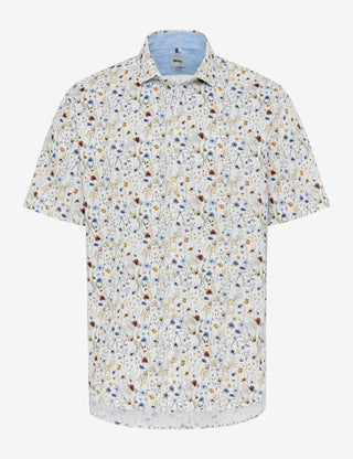 BRAX HARDY P Kurzarm Hemd - Wildflower Sky - 74420400 46-3828-99