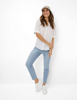 BRAX VERI Halbarm Bluse - Linen Whisper - 94150500 46-7038-99