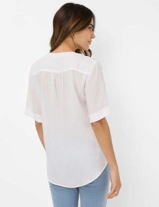 BRAX VERI Halbarm Bluse - Linen Whisper - 94150500 46-7038-99