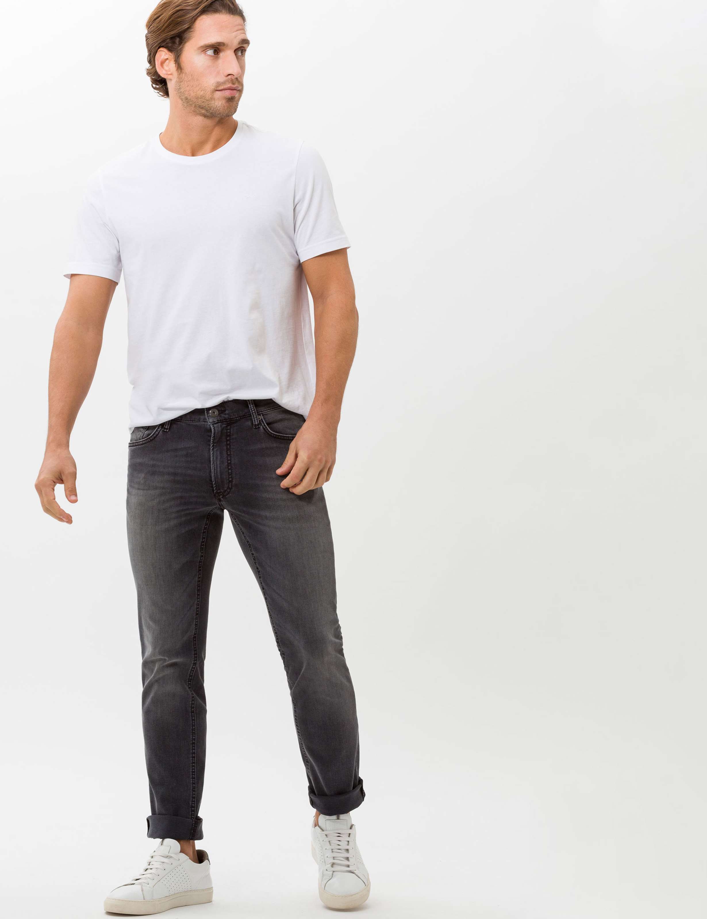 BRAX CHUCK Slim Hose - Graphite Wash Grey - 7953020 80-6460-05 von BRAX
