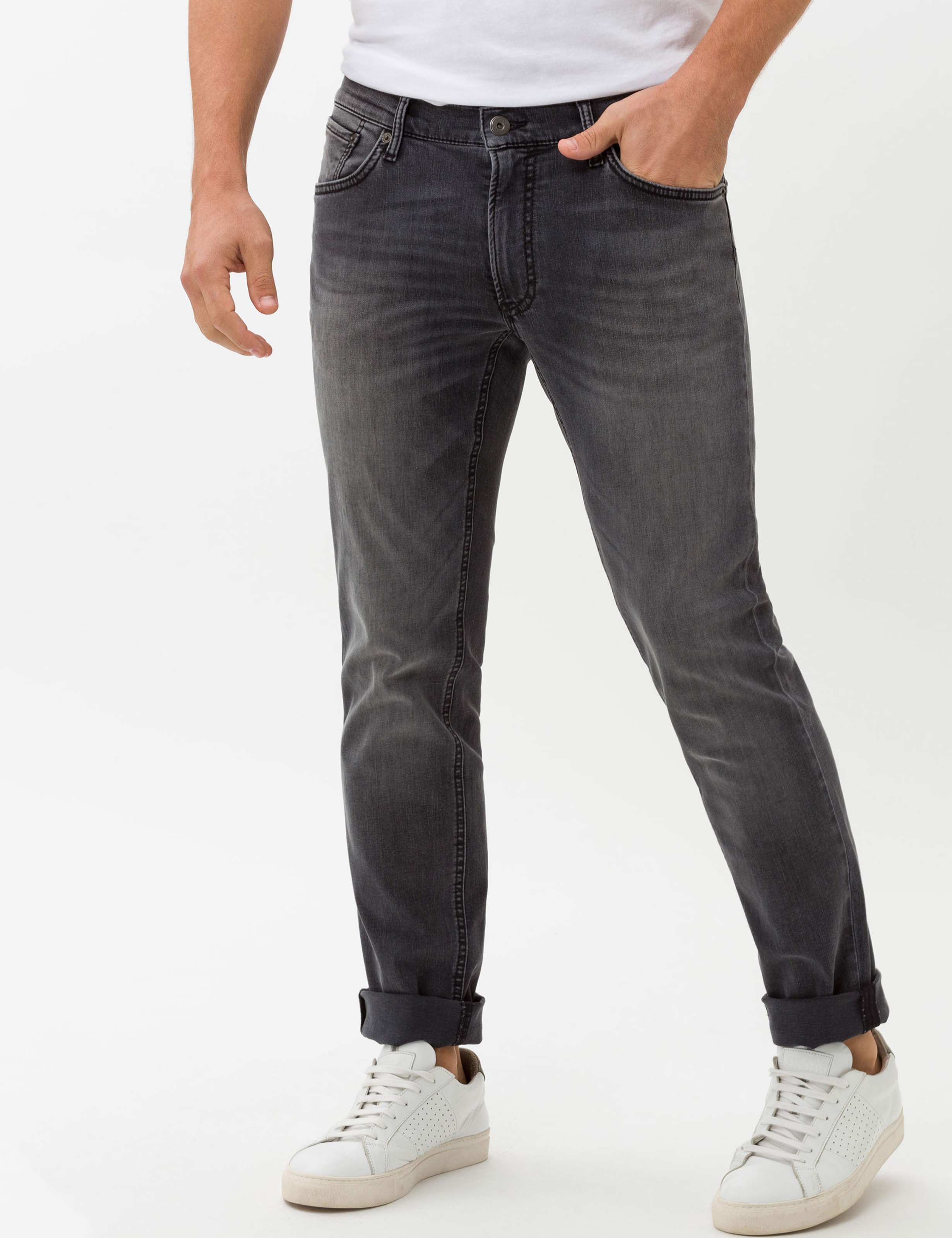 BRAX CHUCK Slim Hose - Graphite Wash Grey - 7953020 80-6460-05