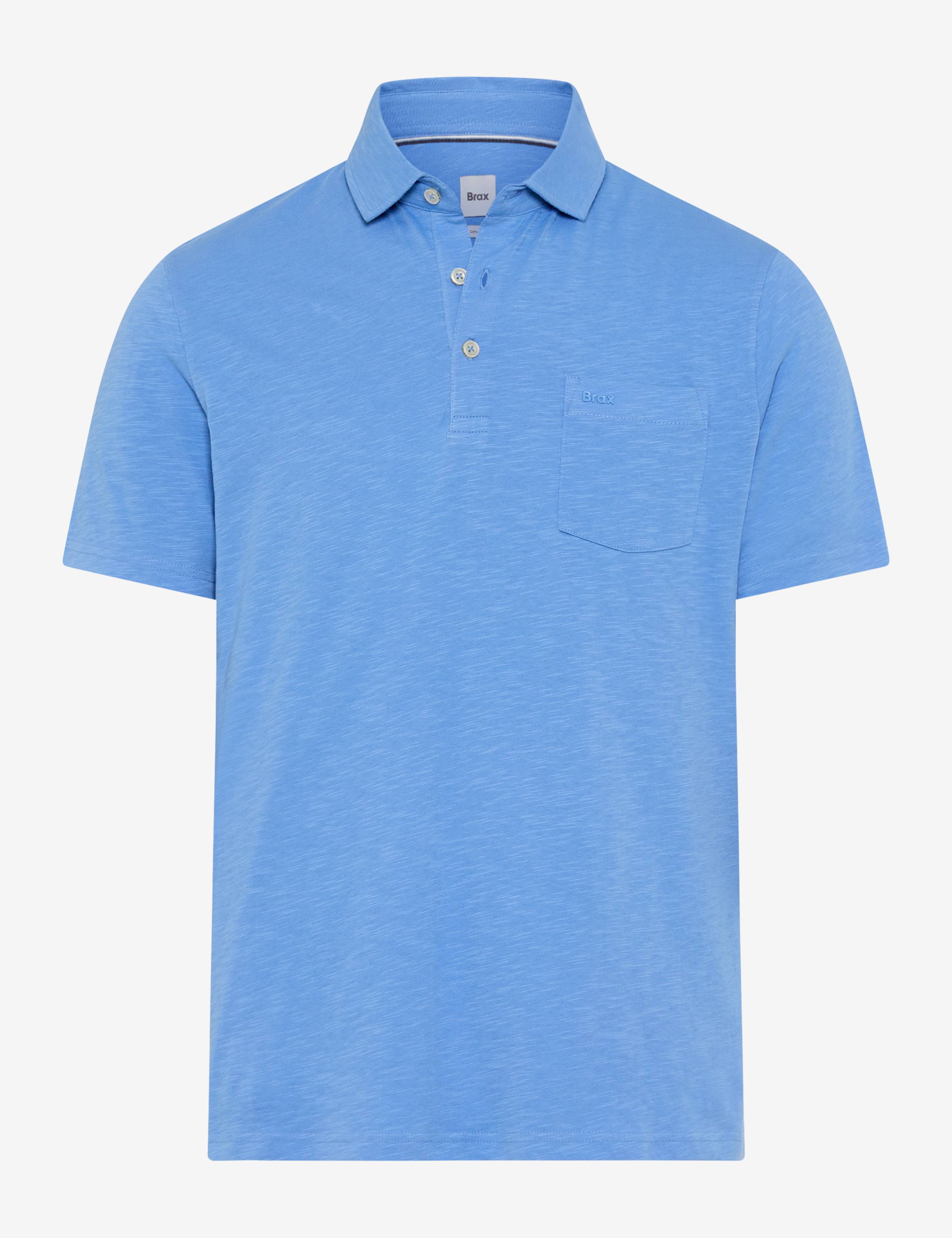 BRAX PAVO Poloshirt fresh blue 70440300 70-0061-13 - Cotton Slub von BRAX