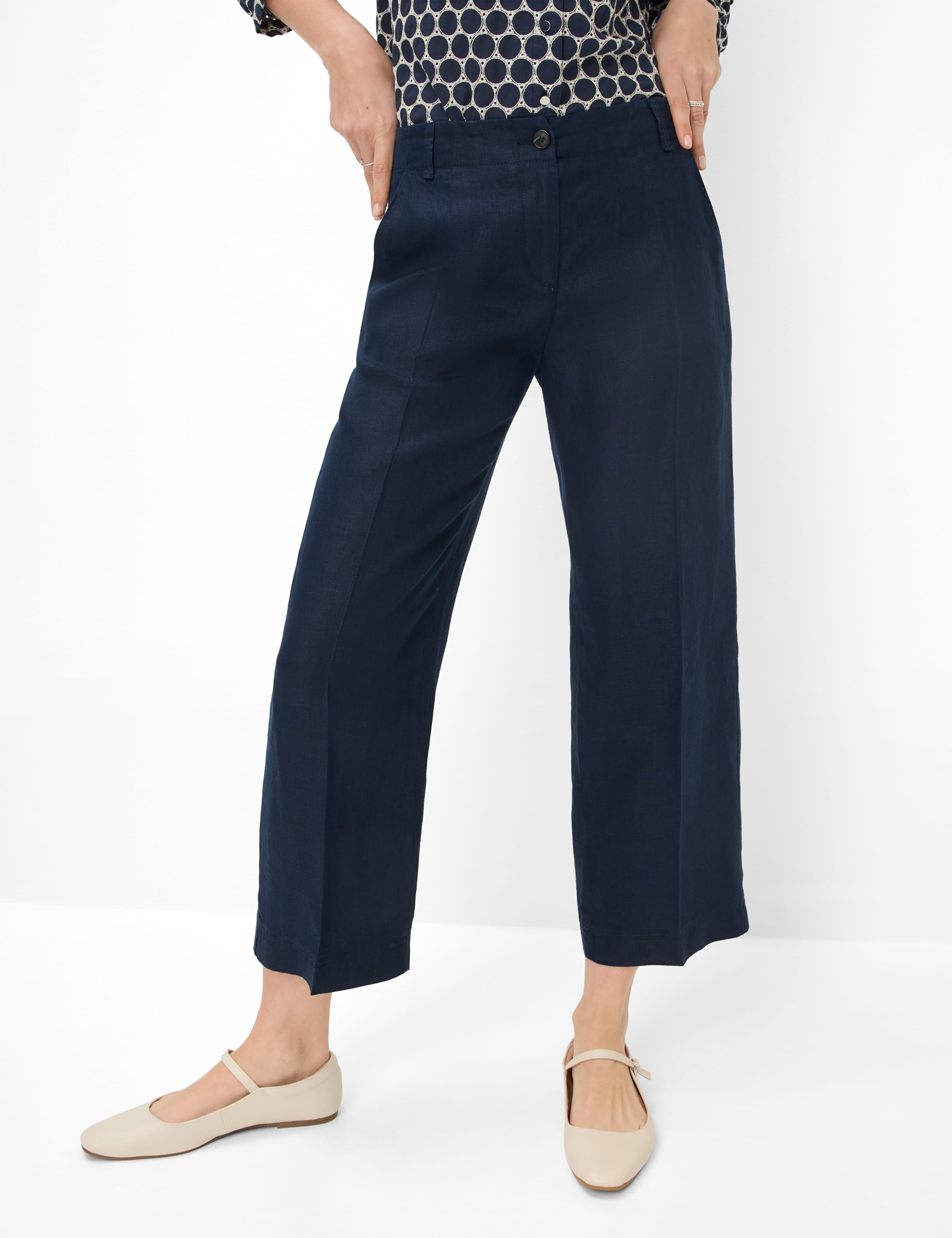 BRAX MAINE S Stoffhose - Midnight Linen Blue - 9822820 71-2208-22