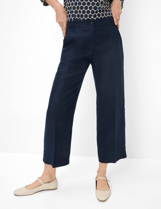 BRAX MAINE S Stoffhose - Midnight Linen Blue - 9822820 71-2208-22
