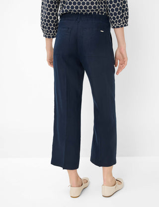 BRAX MAINE S Stoffhose - Midnight Linen Blue - 9822820 71-2208-22
