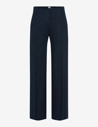 BRAX MAINE S Stoffhose - Midnight Linen Blue - 9822820 71-2208-22