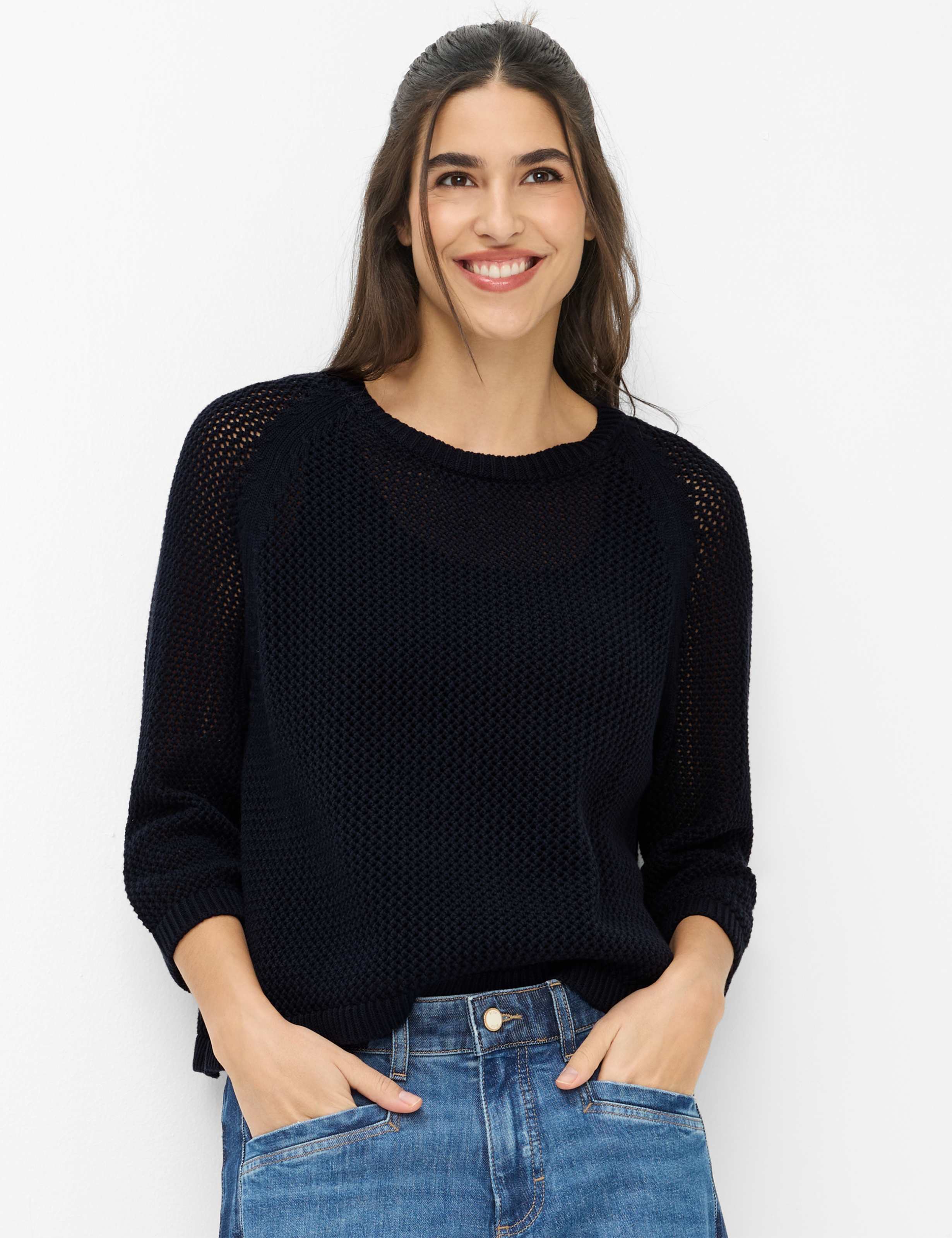 BRAX Nala Pullover/Longsleeve - Midnight Ink Texture - 90113800 90-6009-22 von BRAX