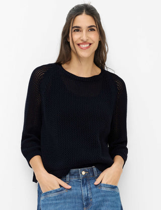 BRAX Nala Pullover/Longsleeve - Midnight Ink Texture - 90113800 90-6009-22