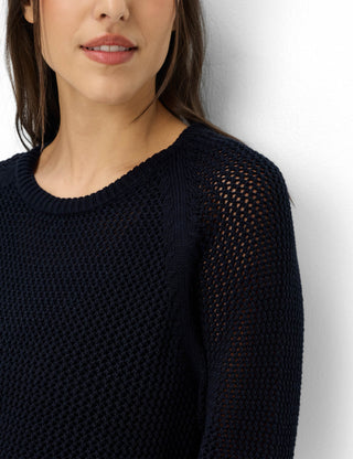 BRAX Nala Pullover/Longsleeve - Midnight Ink Texture - 90113800 90-6009-22