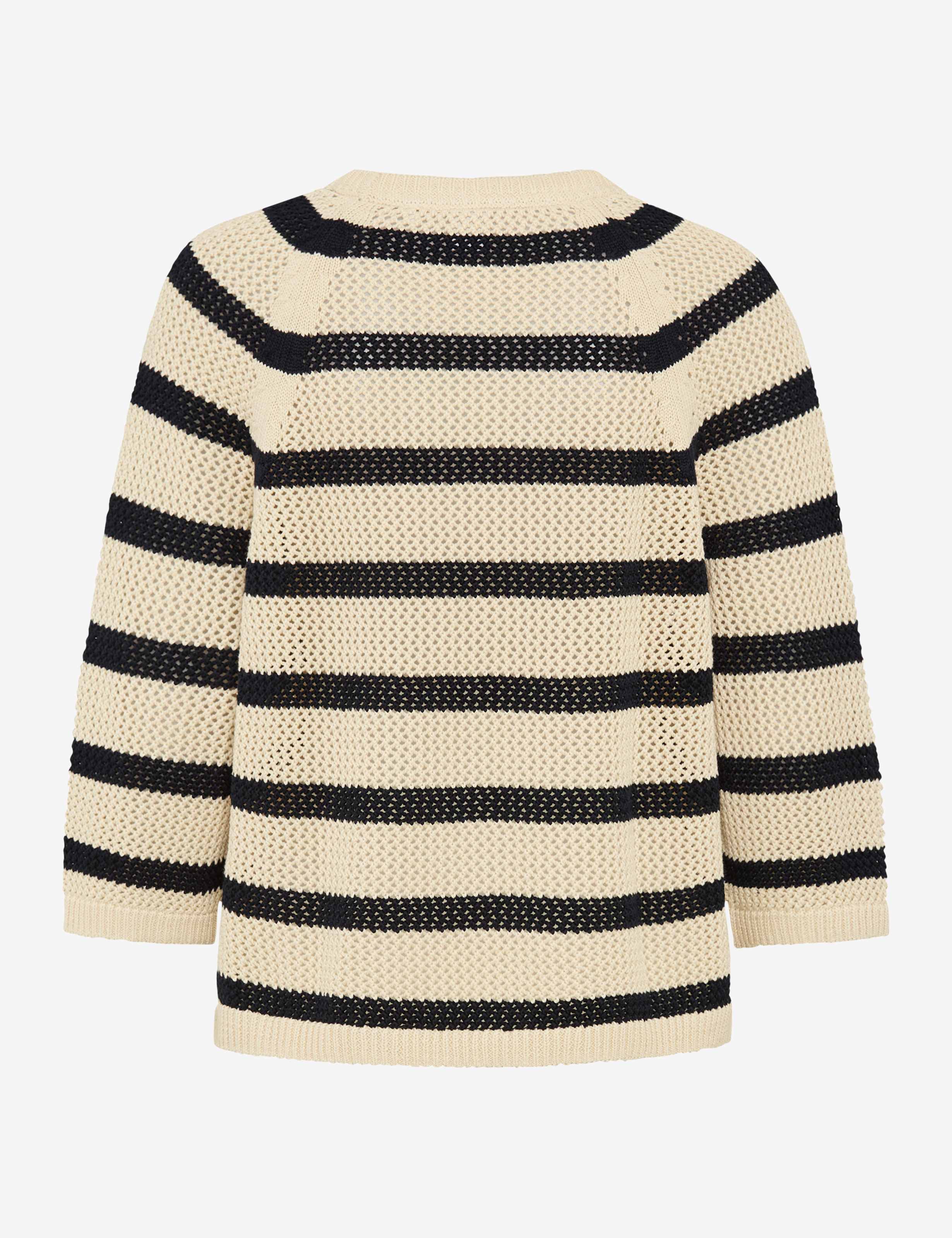 BRAX NALA Pullover/Longsleeve - Cream Navy Stripe - 90114000 90-6010-22