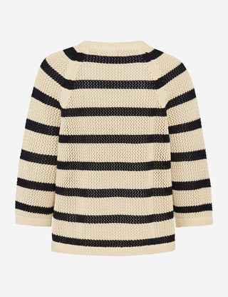 BRAX NALA Pullover/Longsleeve - Cream Navy Stripe - 90114000 90-6010-22