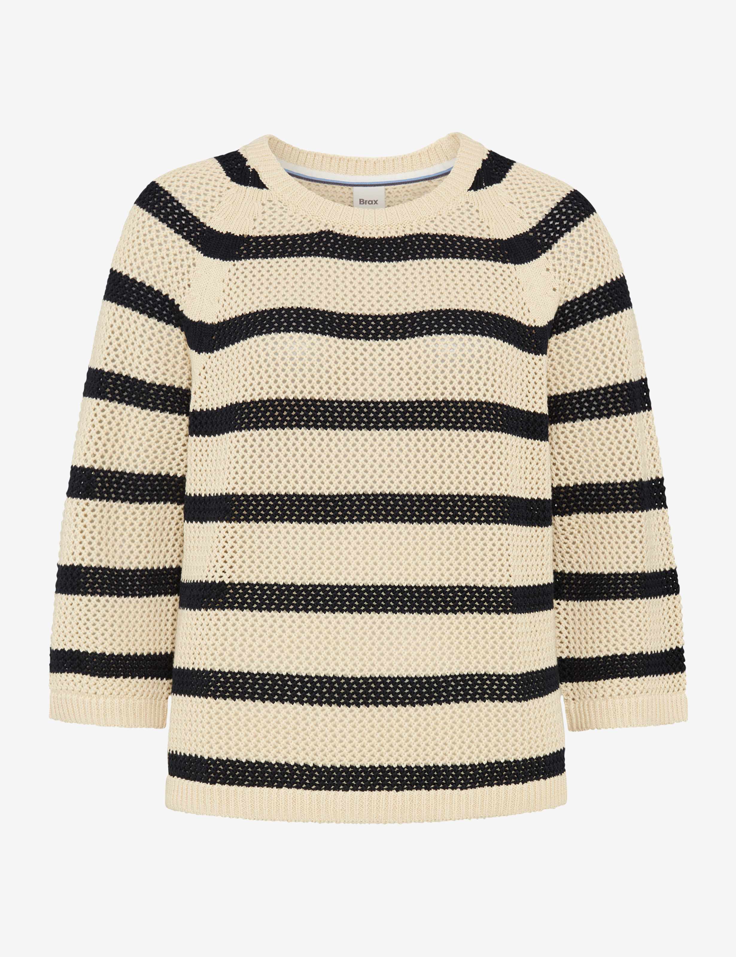 BRAX NALA Pullover/Longsleeve - Cream Navy Stripe - 90114000 90-6010-22
