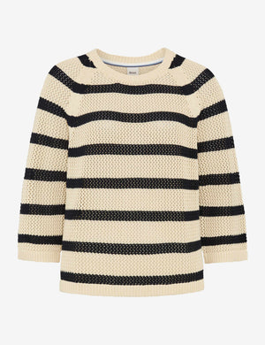 BRAX NALA Pullover/Longsleeve - Cream Navy Stripe - 90114000 90-6010-22