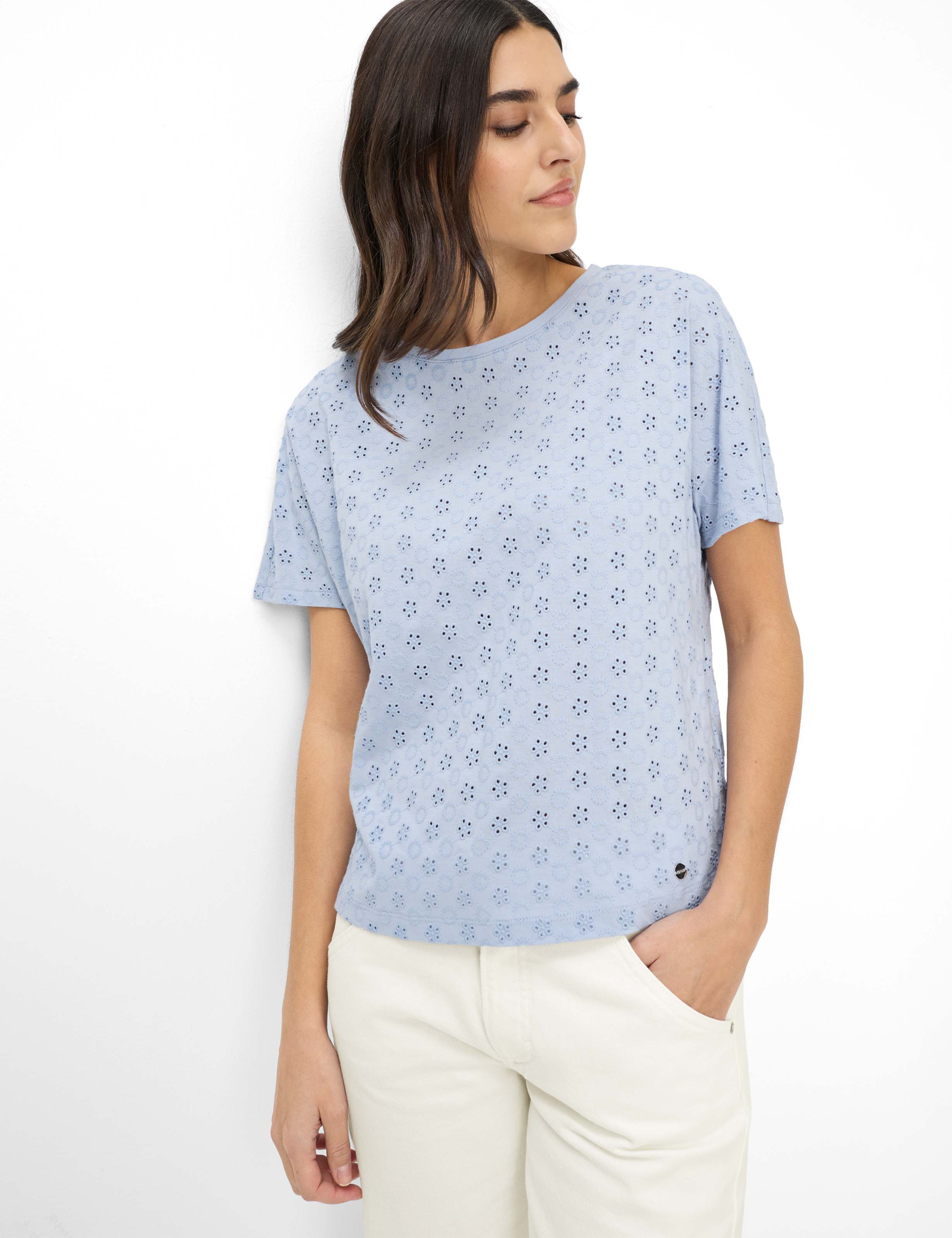 BRAX CAELEN.S Kurzarm T-Shirt - Sky Mist Blue - 90663400 90-0018-27