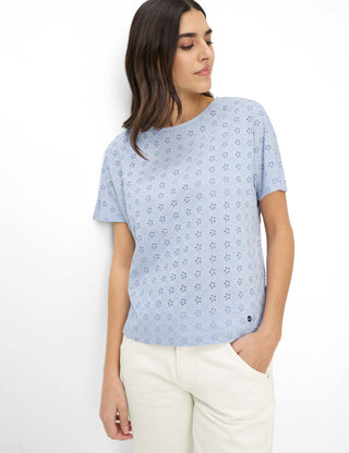 BRAX CAELEN.S Kurzarm T-Shirt - Sky Mist Blue - 90663400 90-0018-27