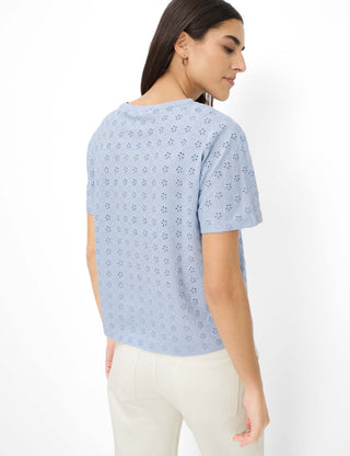 BRAX CAELEN.S Kurzarm T-Shirt - Sky Mist Blue - 90663400 90-0018-27