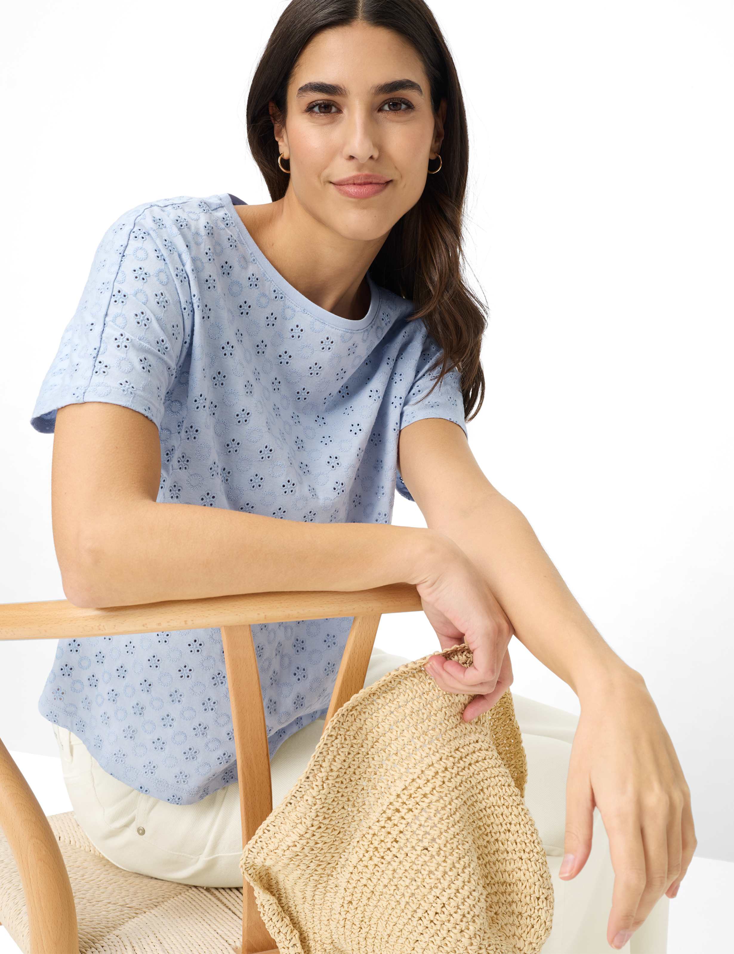BRAX CAELEN.S Kurzarm T-Shirt - Sky Mist Blue - 90663400 90-0018-27 von BRAX