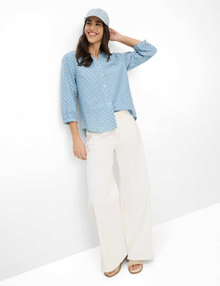 BRAX VELIA 3/4 Bluse - Cloudy Aqua Blue - 94151000 94-0031-27
