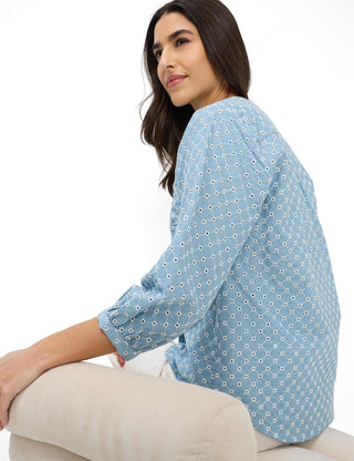 BRAX VELIA 3/4 Bluse - Cloudy Aqua Blue - 94151000 94-0031-27