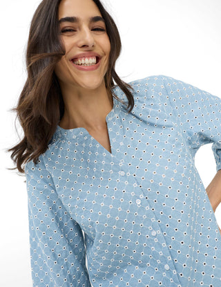 BRAX VELIA 3/4 Bluse - Cloudy Aqua Blue - 94151000 94-0031-27