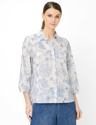 BRAX VICKI 3/4 Bluse - Coastal Chalk Blue - 94131400 94-0039-27