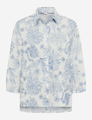 BRAX VICKI 3/4 Bluse - Coastal Chalk Blue - 94131400 94-0039-27