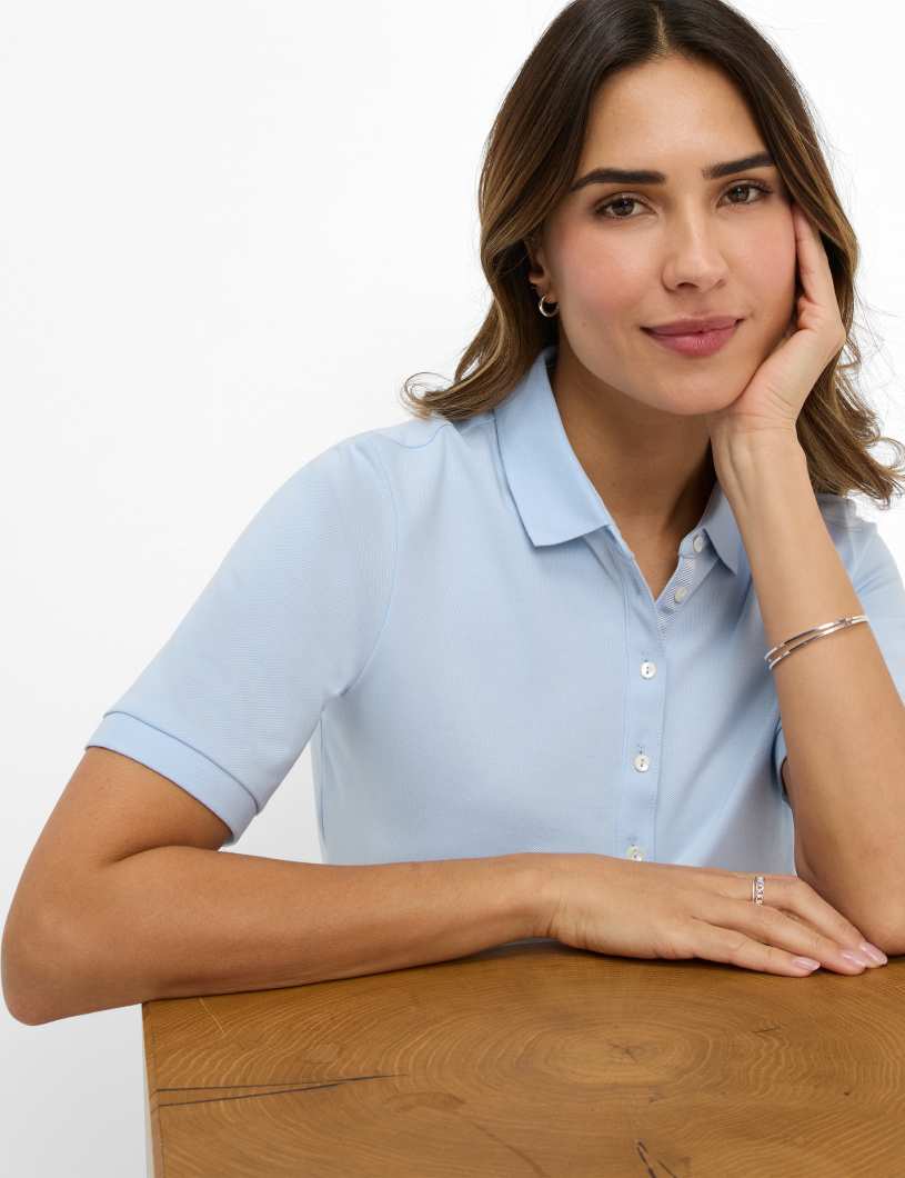 BRAX CLEO Poloshirt - Misty Horizon Blue - 90637500 31-3308-28 von BRAX
