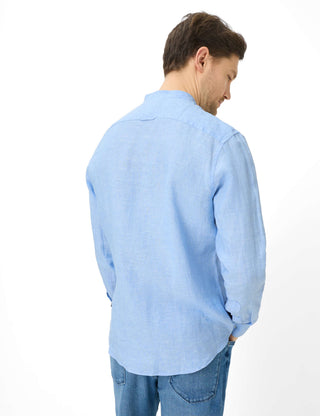 BRAX LARS U Kurzarm Hemd sky 74430200 74-0006-29 - PURE LINEN ULTRALIGHT